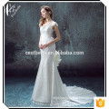 2016 Modest lace wedding dress with butterfly mermaid Satin wedding dresses custom made